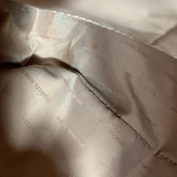 Michael Kors Brown Signature Coated Canvas Jet Set East/West Tote w/ Bag Charm - Picture 12 of 16